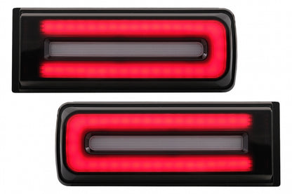LED Taillights Light Bar 2018 Facelift Design Dynamic Sequential Black for Mercedes G-Class W463 (2008–2017)