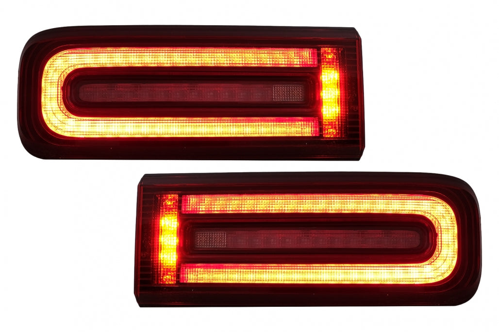 LED Taillights Light Bar Red Smoke Dynamic Sequential Design for Mercedes G-Class W463 Facelift (2018–2022)