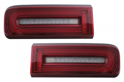 LED Taillights Light Bar Red Smoke Dynamic Sequential Design for Mercedes G-Class W463 Facelift (2018–2022)
