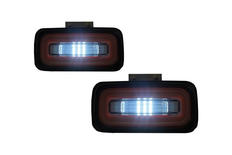 LED Taillights Light Bar Smoke Design with Rear Bumper Fog Lamp for Mercedes G-Class W463 (1989–2015)