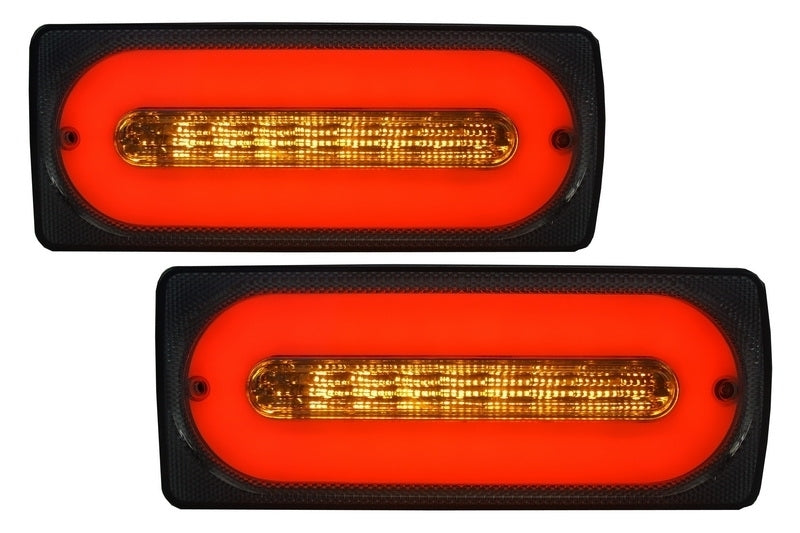 LED Taillights Light Bar Smoke Design with Rear Bumper Fog Lamp for Mercedes G-Class W463 (1989–2015)