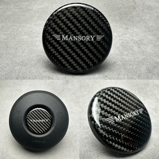 Mansory Carbon Emblem for Airbag Steering Wheel – Premium carbon fiber badge for 2024+ Mercedes models