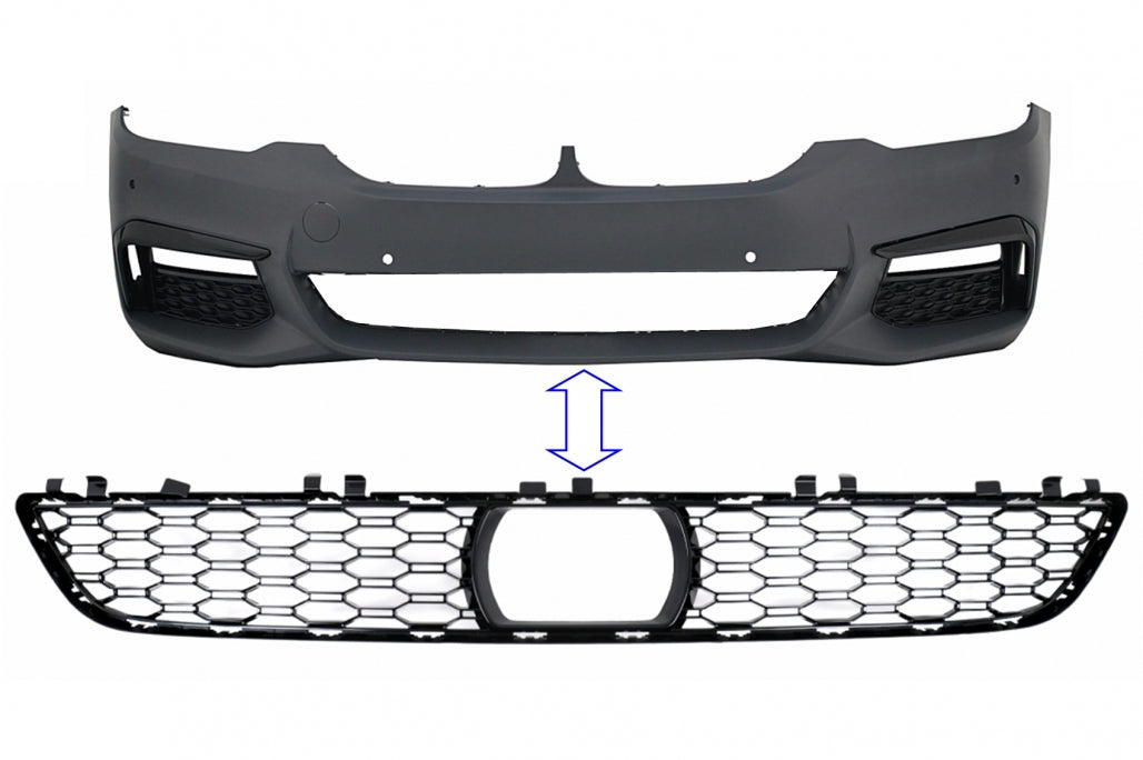Middle Lower Grille for M-Tech Bumper with ACC BMW 5 Series G30 G31 (2017–2019)