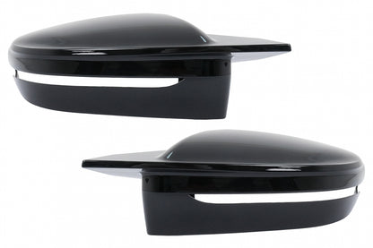 Mirror Covers Glossy Black M Sport Style for BMW G Series LHD (5/6/7/8 Series 2015–2019)