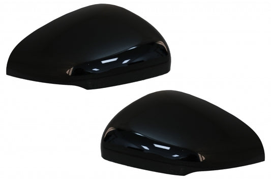 Mirror Covers with Front Bumper Side Vents Piano Black for Mercedes A-Class W177 V177 (2018–2022)