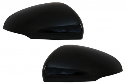 Mirror Covers with Front Bumper Side Vents Piano Black for Mercedes A-Class W177 V177 (2018–2022)