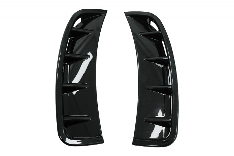 Mirror Covers with Front Bumper Side Vents Piano Black for Mercedes A-Class W177 V177 (2018–2022)