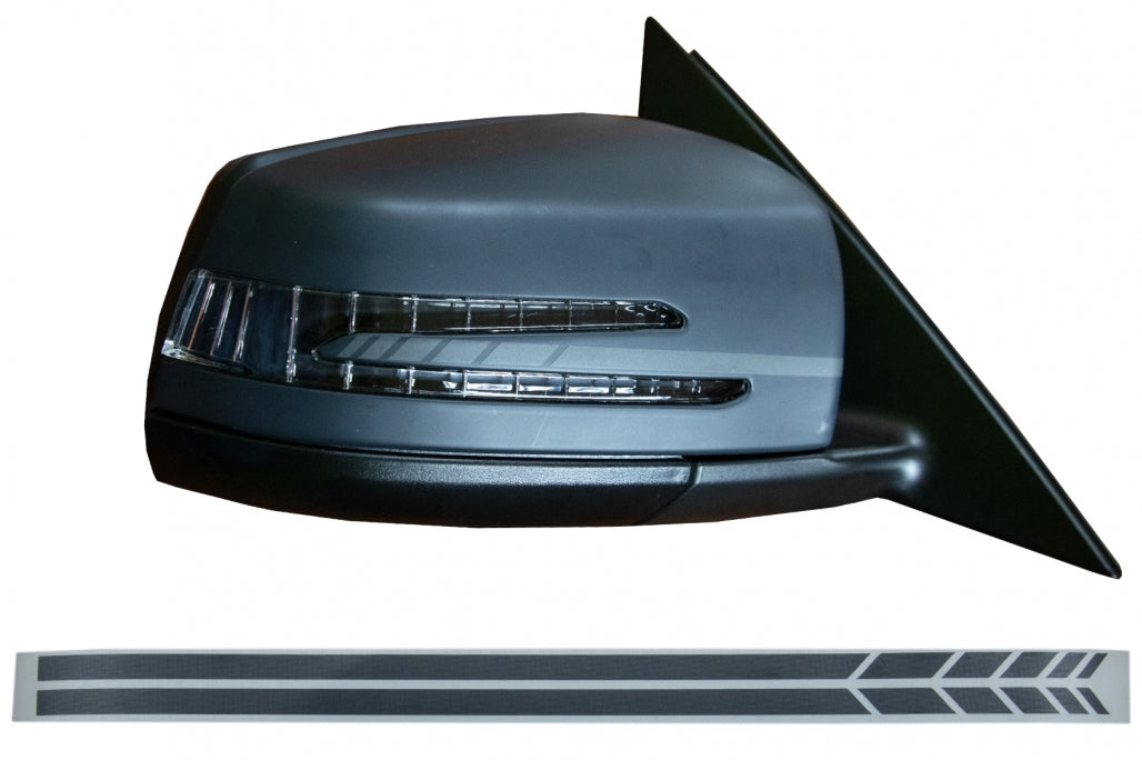 Mirror Stickers Dark Grey for Mercedes Models (Universal Fit 30 cm)