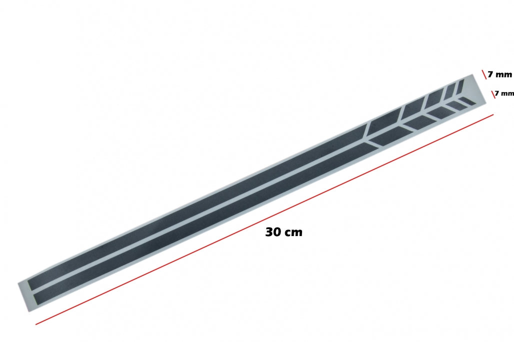 Mirror Stickers Dark Grey for Mercedes Models (Universal Fit 30 cm)