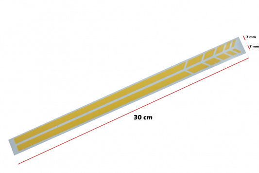 Mirror Stickers Yellow Matte for Mercedes Models (Universal Fit 30 cm)