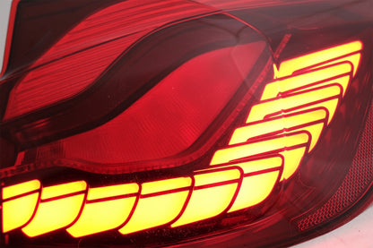 OLED Taillights M4 Design Red Clear for BMW 3 Series F30 F35 F80 (2011–2019)