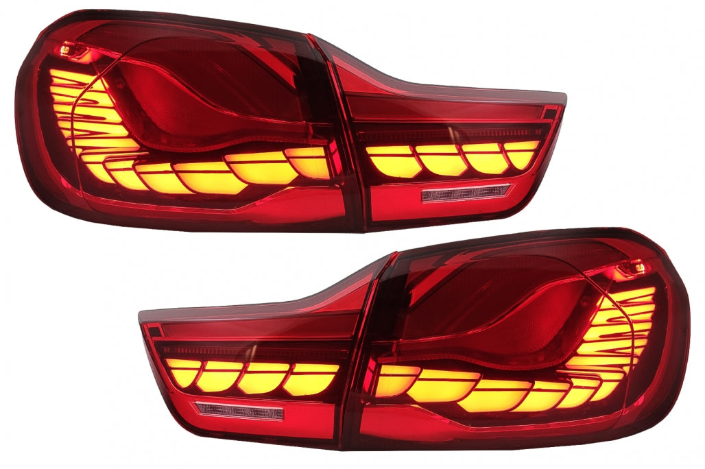 OLED Taillights Red Clear Dynamic Sequential for BMW 4 Series F32 F33 F36 / M4 F82 F83 (2013–2019)