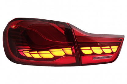 OLED Taillights Red Clear Dynamic Sequential for BMW 4 Series F32 F33 F36 / M4 F82 F83 (2013–2019)