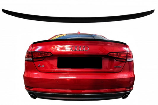 Piano Black Trunk Spoiler for Audi A4 B9 Sedan (2016–Up)