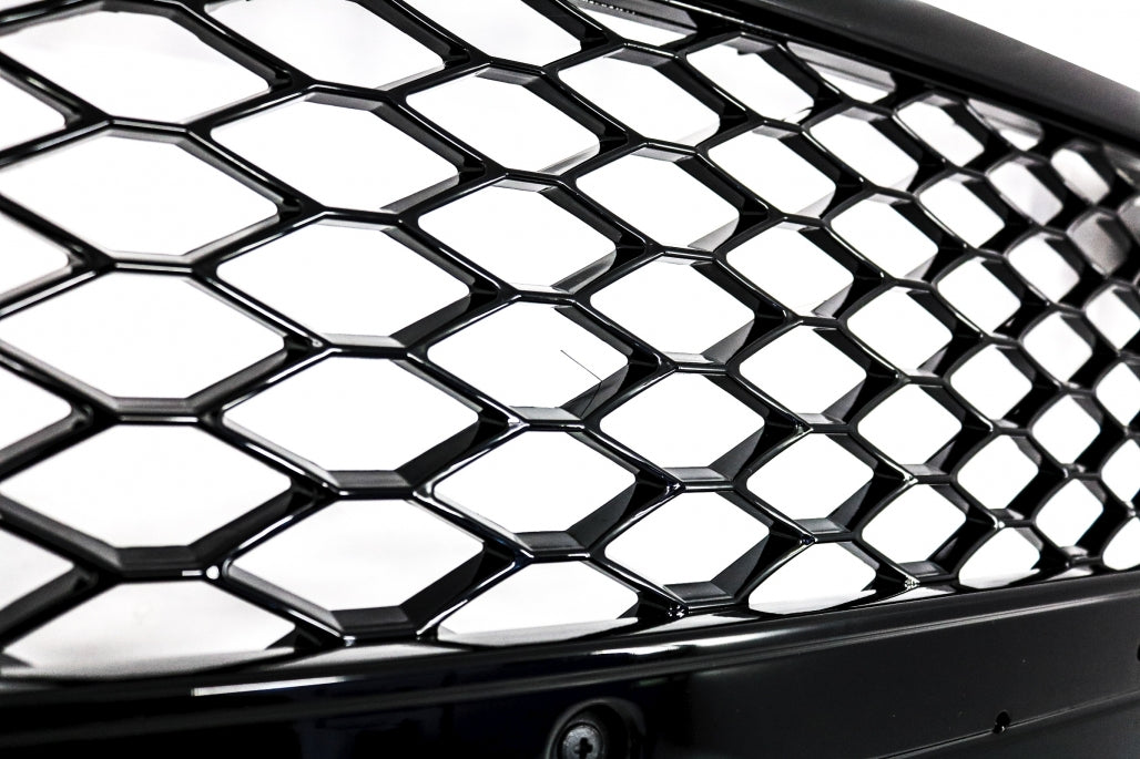 RS4 Design Badgeless Front Grille Piano Black for Audi A4 B8 Sedan / Avant (2008–2011)