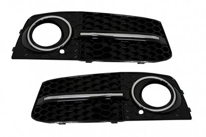 RS4 Design Black Edition Fog Lamp Covers / Side Grilles for Audi A4 B8 8K (2007–2011)