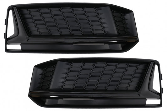 RS4 Design Black Edition Side Grilles for Audi A4 B9 Sedan / Avant S-Line (2016–2018)