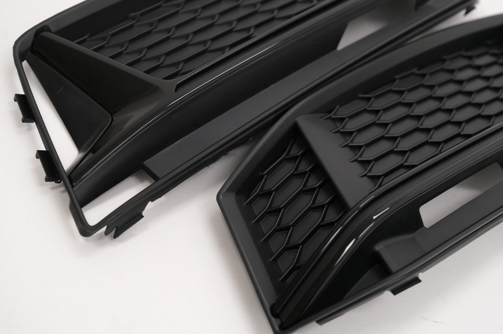 RS4 Design Black Edition Side Grilles for Audi A4 B9 Sedan / Avant S-Line (2016–2018)