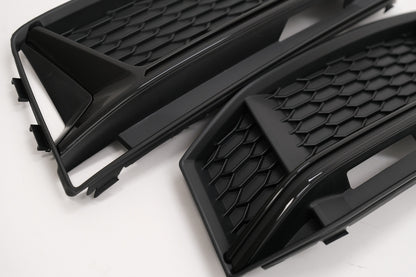 RS4 Design Black Edition Side Grilles for Audi A4 B9 Sedan / Avant S-Line (2016–2018)