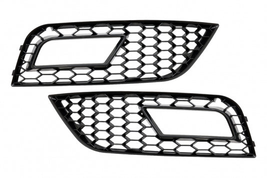 RS4 Design Fog Lamp Covers Piano Black for Audi A4 B8 Facelift (2012–2015)