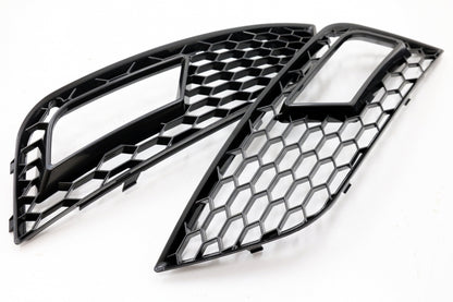 RS4 Design Fog Lamp Covers Piano Black for Audi A4 B8 Facelift (2012–2015)