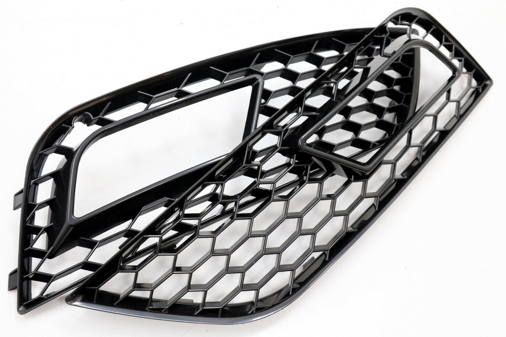 RS4 Design Fog Lamp Covers Piano Black for Audi A4 B8 Facelift (2012–2015)