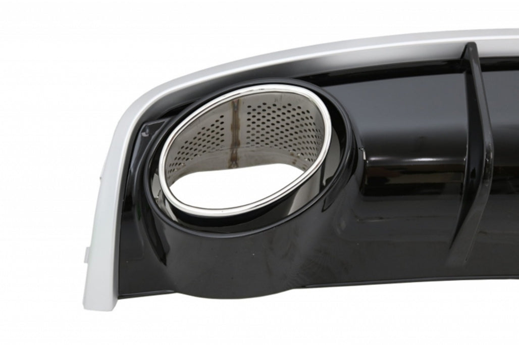 RS4 Design Front Grille & Rear Bumper Diffuser with Exhaust Tips for Audi A4 B8 Facelift (2012–2015)