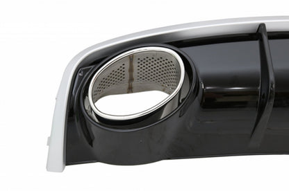 RS4 Design Front Grille & Rear Bumper Diffuser with Exhaust Tips for Audi A4 B8 Facelift (2012–2015)