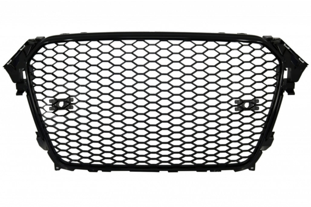 RS4 Design Front Grille & Rear Bumper Diffuser with Exhaust Tips for Audi A4 B8 Facelift (2012–2015)