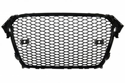 RS4 Design Front Grille & Rear Bumper Diffuser with Exhaust Tips for Audi A4 B8 Facelift (2012–2015)