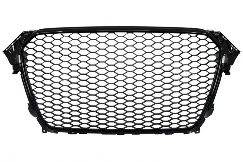 RS4 Design Front Grille & Rear Bumper Diffuser with Exhaust Tips for Audi A4 B8 Facelift (2012–2015)