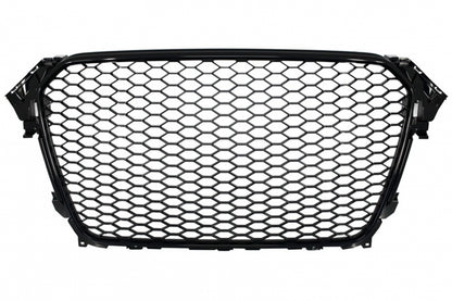 RS4 Design Front Grille & Rear Bumper Diffuser with Exhaust Tips for Audi A4 B8 Facelift (2012–2015)