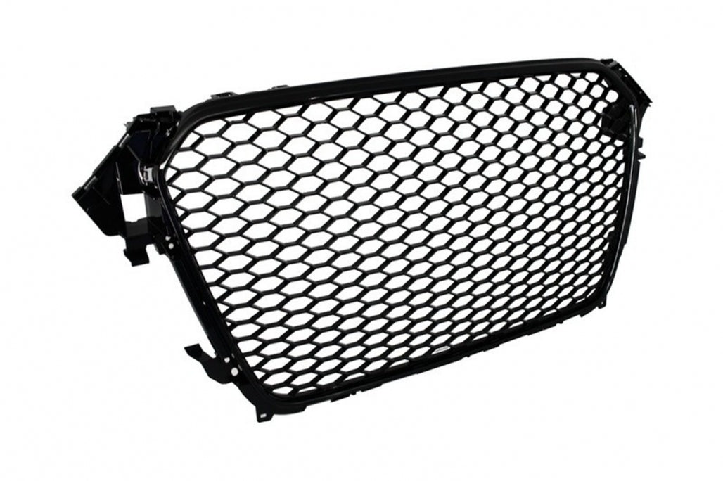 RS4 Design Front Grille & Rear Bumper Diffuser with Exhaust Tips for Audi A4 B8 Facelift (2012–2015)
