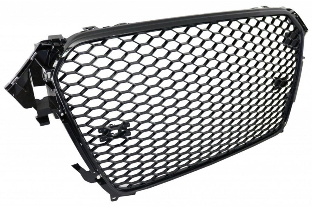 RS4 Design Front Grille & Rear Bumper Diffuser with Exhaust Tips for Audi A4 B8 Facelift (2012–2015)