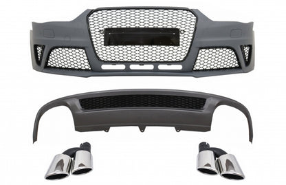 RS4 Design Front & Rear Body Kit for Audi A4 B8 Facelift Sedan / Avant (2012–2015)
