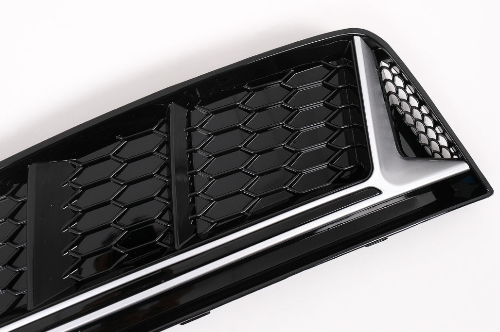 RS4 Design Side Grilles / Lower Bumper Grille Covers for Audi A4 B9 Sedan / Avant (2016–2018)