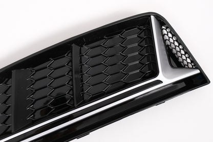 RS4 Design Side Grilles / Lower Bumper Grille Covers for Audi A4 B9 Sedan / Avant (2016–2018)