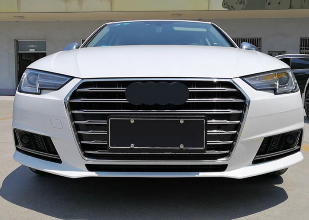 RS4 Design Silver Edition ACC Side Grilles / Lower Bumper Grille Covers for Audi A4 B9 Sedan / Avant (2016–2018)