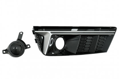 RS4 Design Silver Edition ACC Side Grilles / Lower Bumper Grille Covers for Audi A4 B9 Sedan / Avant (2016–2018)