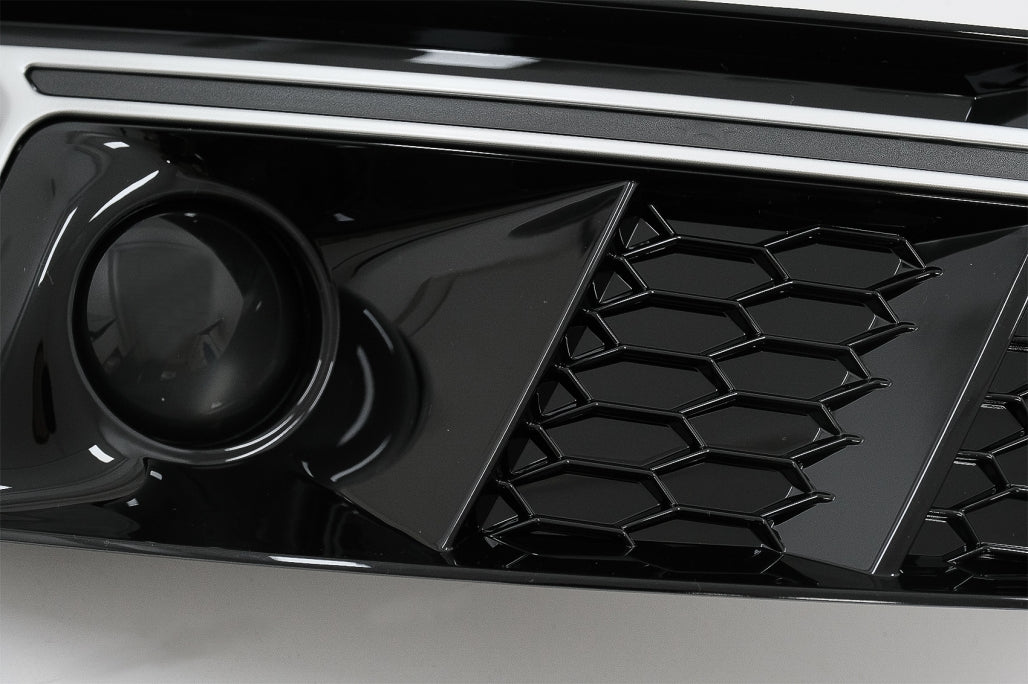 RS4 Design Silver Edition ACC Side Grilles / Lower Bumper Grille Covers for Audi A4 B9 Sedan / Avant (2016–2018)