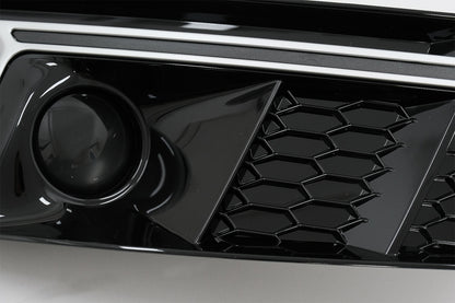 RS4 Design Silver Edition ACC Side Grilles / Lower Bumper Grille Covers for Audi A4 B9 Sedan / Avant (2016–2018)