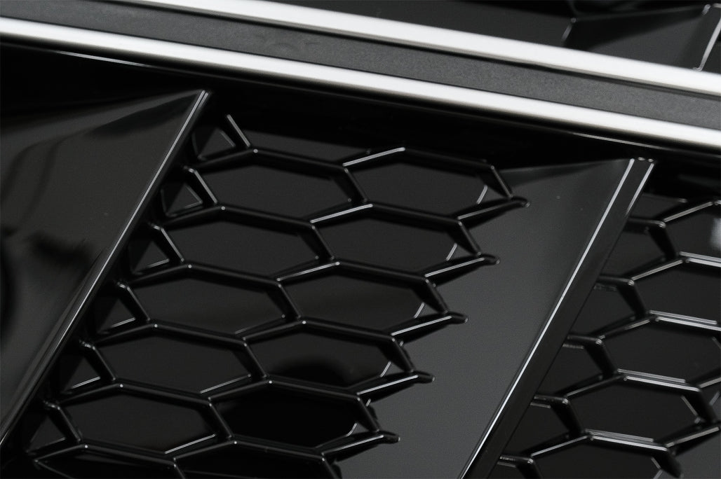 RS4 Design Silver Edition ACC Side Grilles / Lower Bumper Grille Covers for Audi A4 B9 Sedan / Avant (2016–2018)