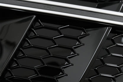 RS4 Design Silver Edition ACC Side Grilles / Lower Bumper Grille Covers for Audi A4 B9 Sedan / Avant (2016–2018)