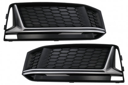 RS4 Design Silver Edition Side Grilles for Audi A4 B9 Sedan / Avant S-Line (2016–2018)
