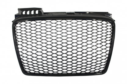 RS4 Style Badgeless Front Grille Piano Black for Audi A4 B7 (2004–2008)