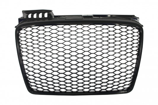 RS4 Style Badgeless Front Grille Piano Black for Audi A4 B7 (2004–2008)