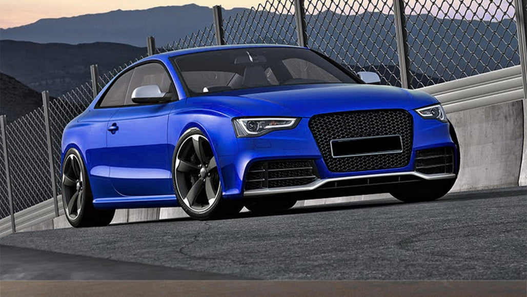 RS5 Design Front Bumper with Honeycomb Grilles for Audi A5 8T Facelift (2012–2016)