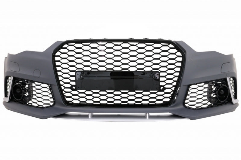 RS6 Design Front Bumper & Rear Diffuser Kit with Exhaust Tips for Audi A6 4G Facelift Sedan  Avant (2015–2018)