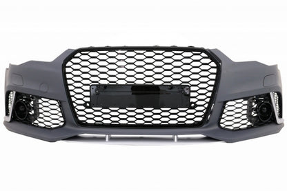 RS6 Design Front Bumper & Rear Diffuser Kit with Exhaust Tips for Audi A6 4G Facelift Sedan  Avant (2015–2018)
