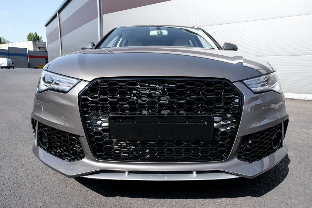 RS6 Design Front Bumper & Rear Diffuser Kit with Exhaust Tips for Audi A6 4G Facelift Sedan  Avant (2015–2018)